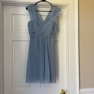 BCBG Silk grey/blue dress